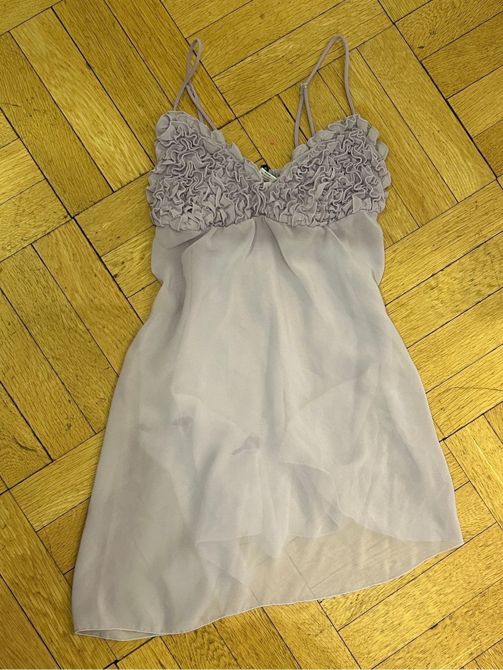 Lavender Ruffle Lace Slip